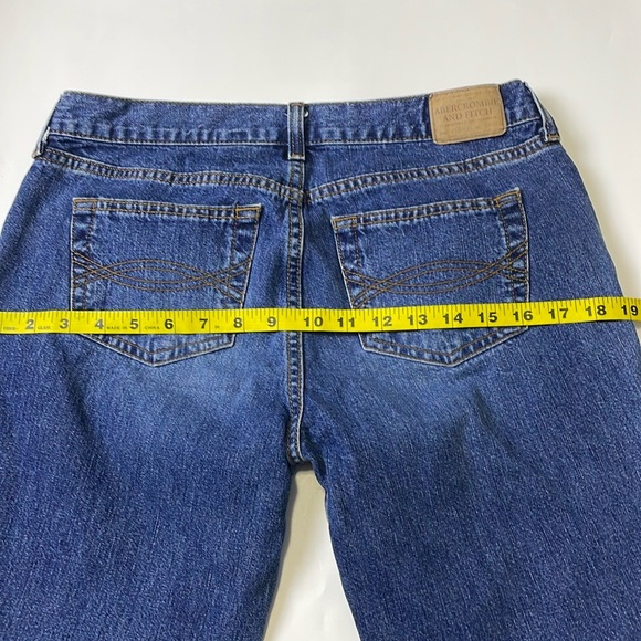 Abercrombie&Fitch Y2K Cropped Rolled Hem Jeans Size 4 Button Fly Mid Rise - Picture 11 of 14